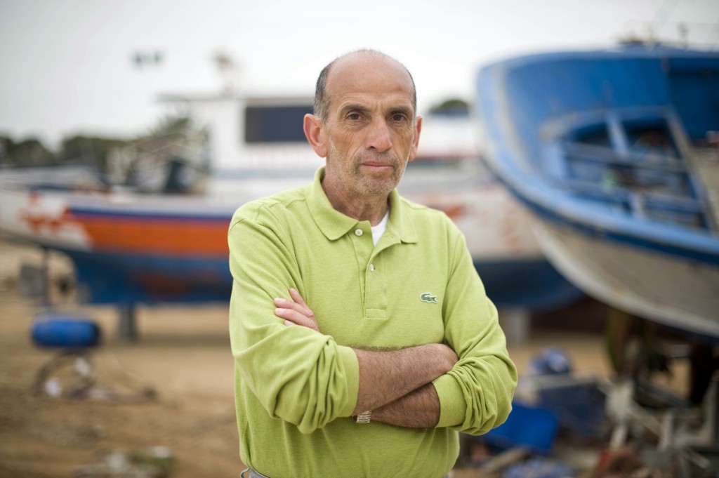 Il giornalista della Stampa Domenico Quirico ritratto a Lampedusa.    ANSA/ANTONELLO NUSCA